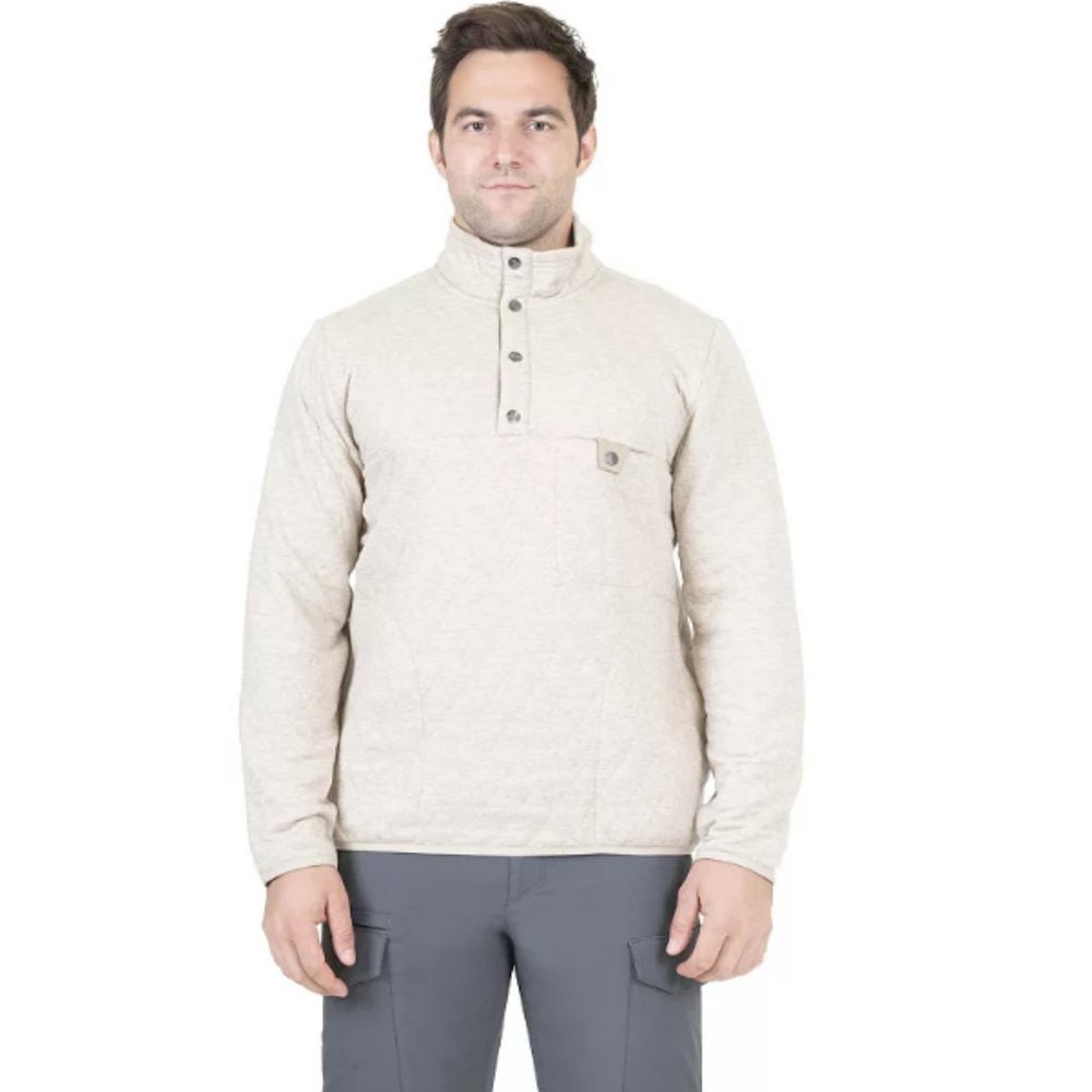 Men's Mountain and Isles Quilted Snap Mockneck Pullover